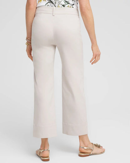 Trapunto Straight Leg Cropped Pants - Chico's