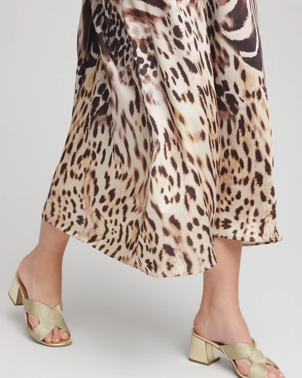 Animal Bengal Marks Faux Satin Skirt - Chico's