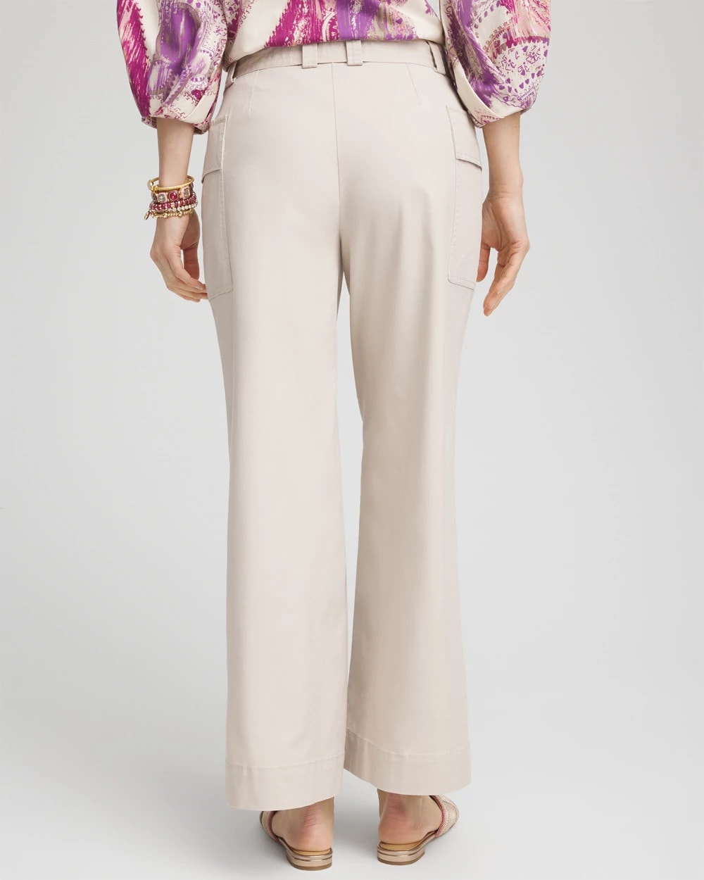 Belted Twill Utility Cropped Pants - Chico's