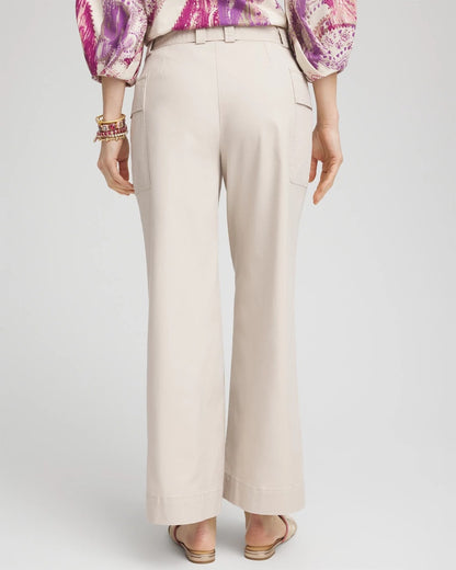 Belted Twill Utility Cropped Pants - Chico's