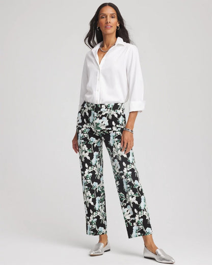 Floral Emme Straight Ankle Pants - Chico's