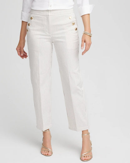 Emme Striped Sailor Straight Crops - Chico's