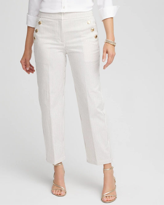 Emme Striped Sailor Straight Crops - Chico's