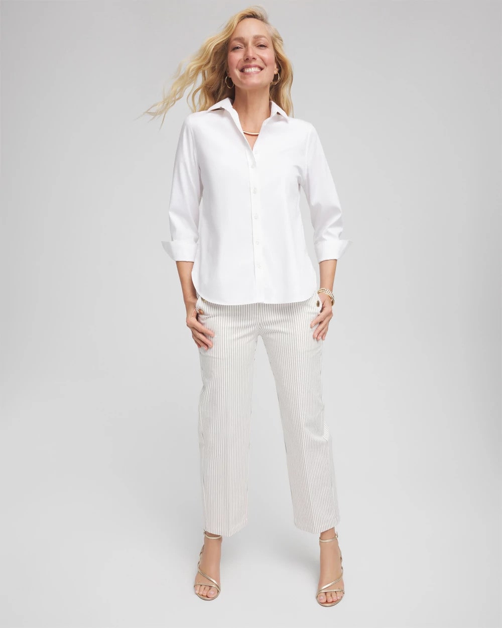 Emme Striped Sailor Straight Crops - Chico's