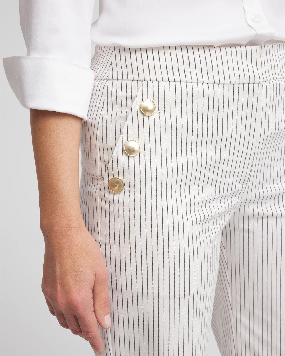 Emme Striped Sailor Straight Crops - Chico's