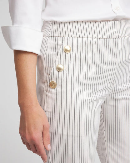 Emme Striped Sailor Straight Crops - Chico's