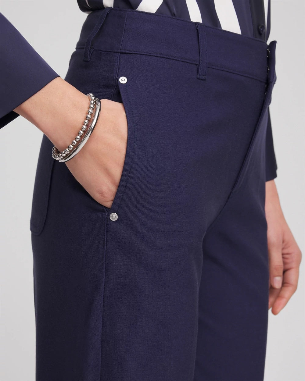 Cotton Straight-Leg Trousers - Chico's