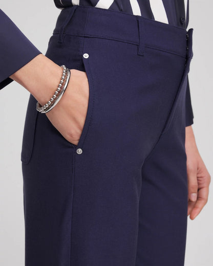 Cotton Straight-Leg Trousers - Chico's