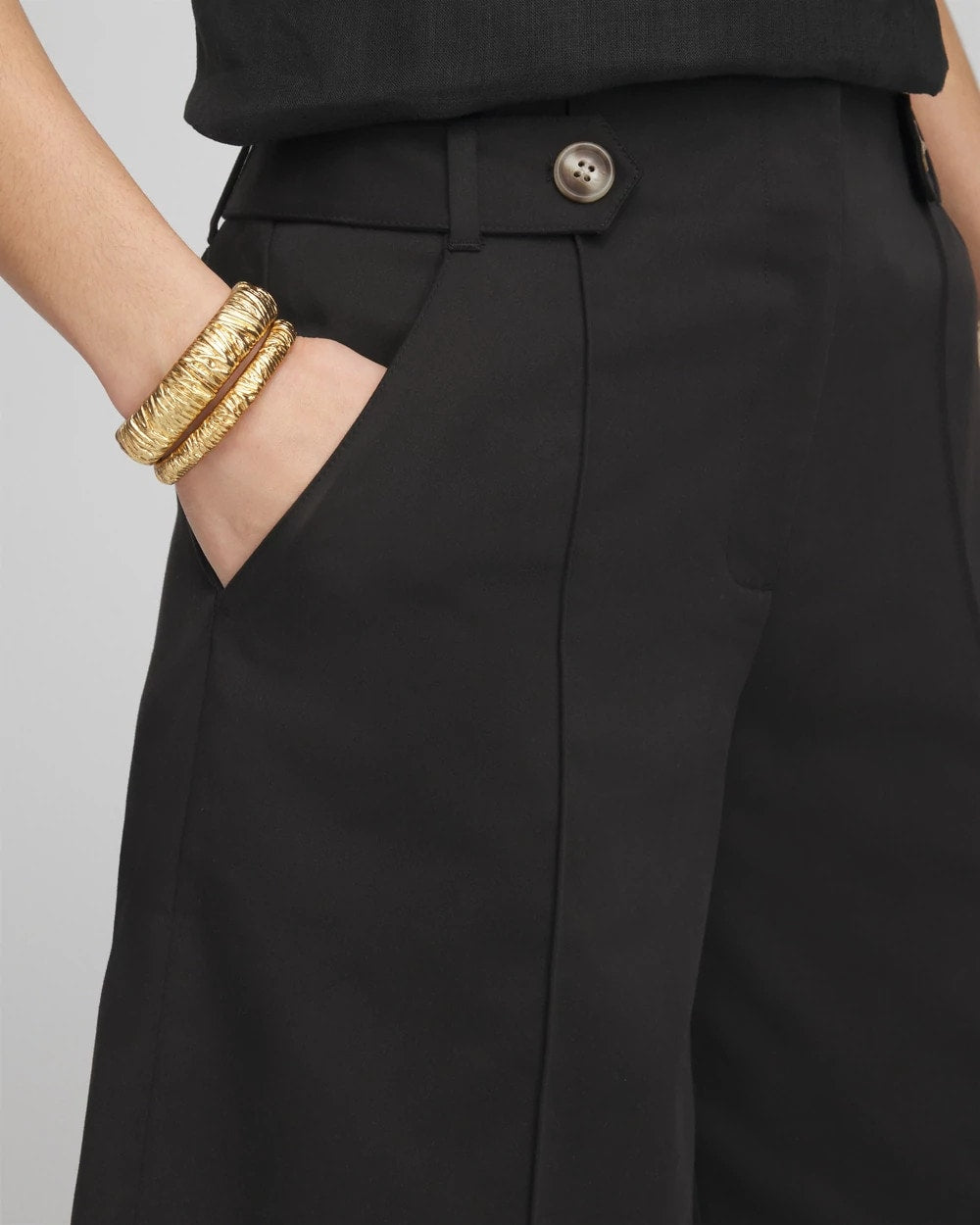 Sateen Tab-Front A-line Shorts - Chico's