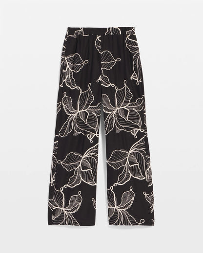 Embroidered Wide-Leg Cropped Pants - Chico's