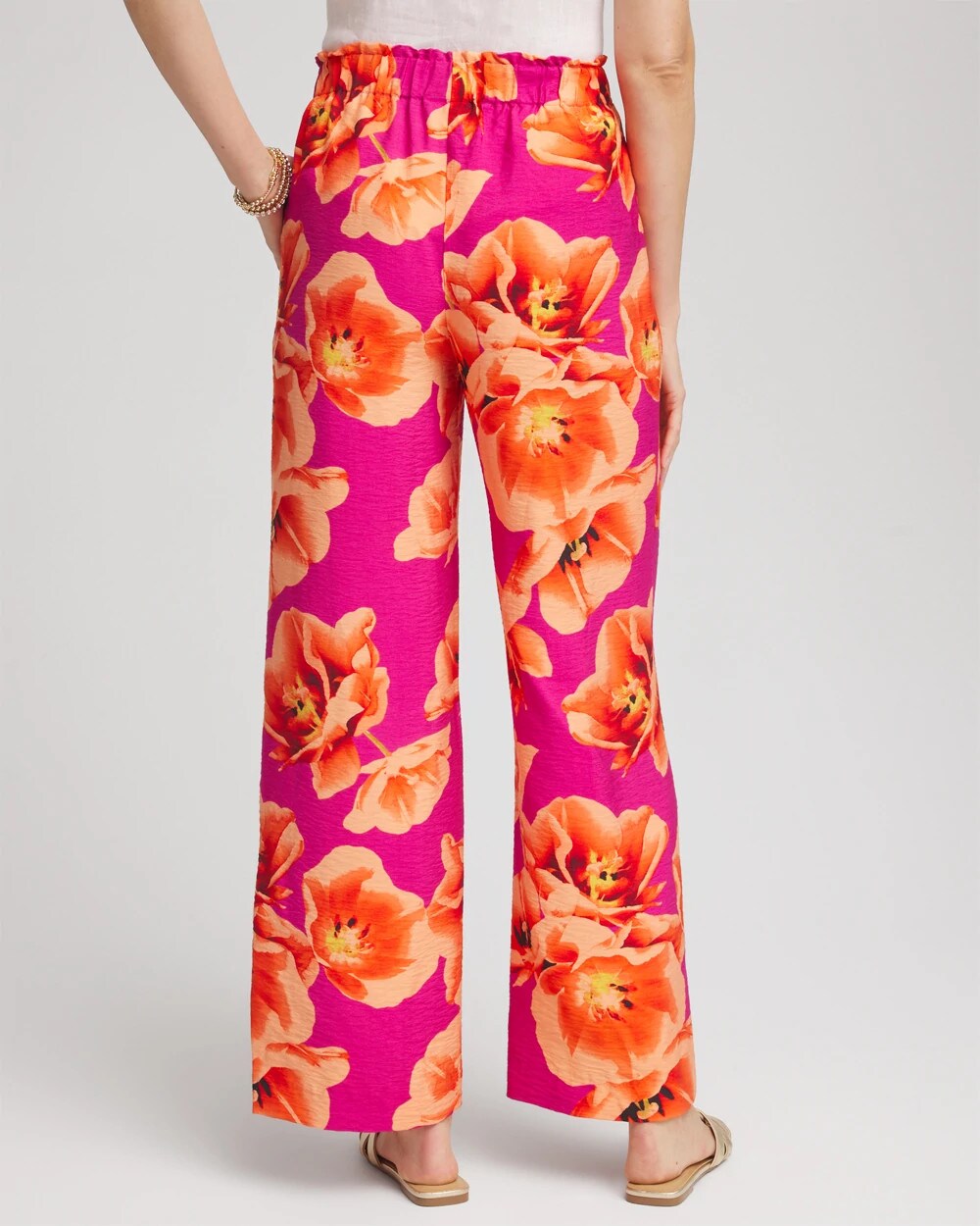 Tropical Smocked Pull-On Pants - Chico's