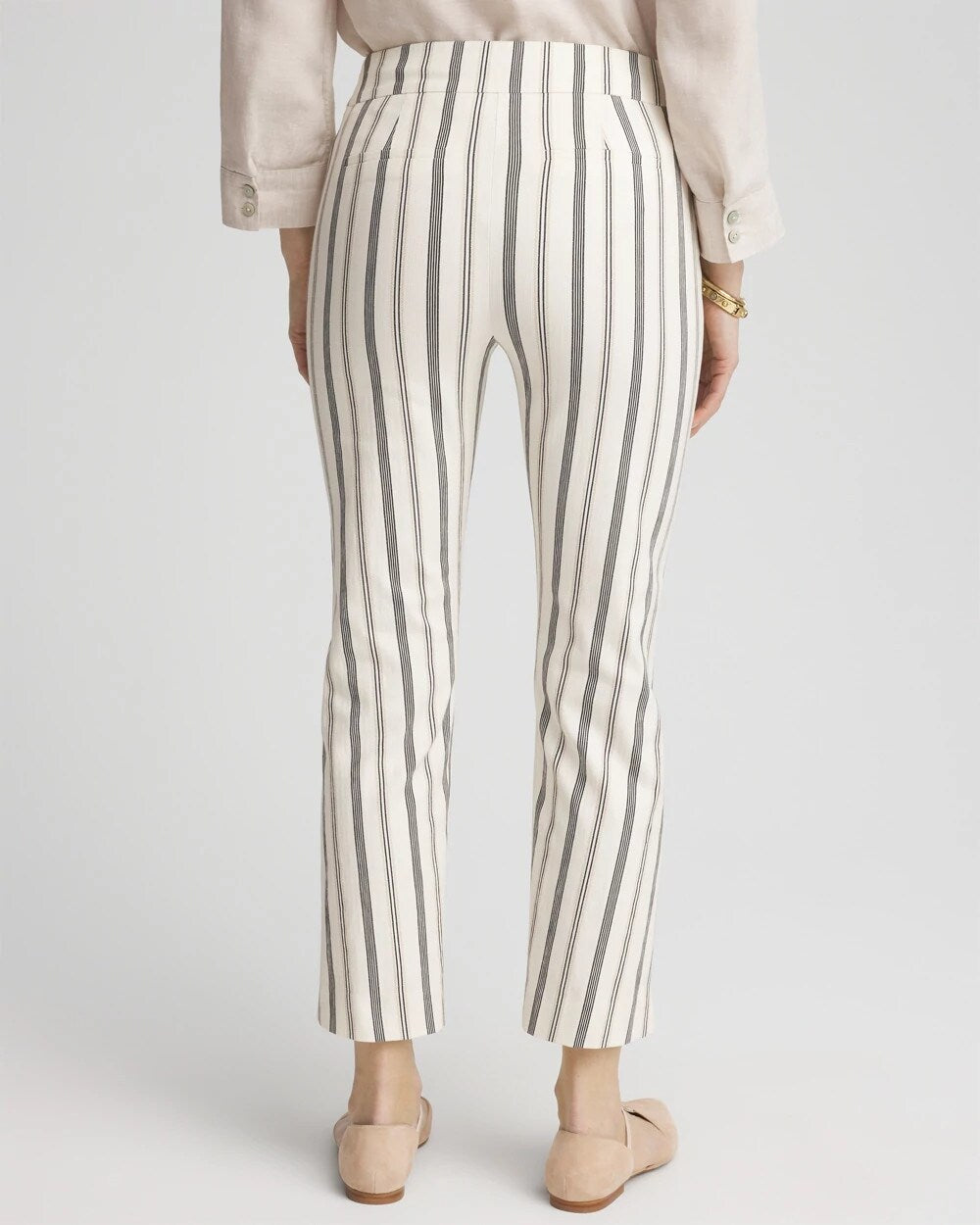 Brigitte™ Slub Striped Cropped Pants - Chico's