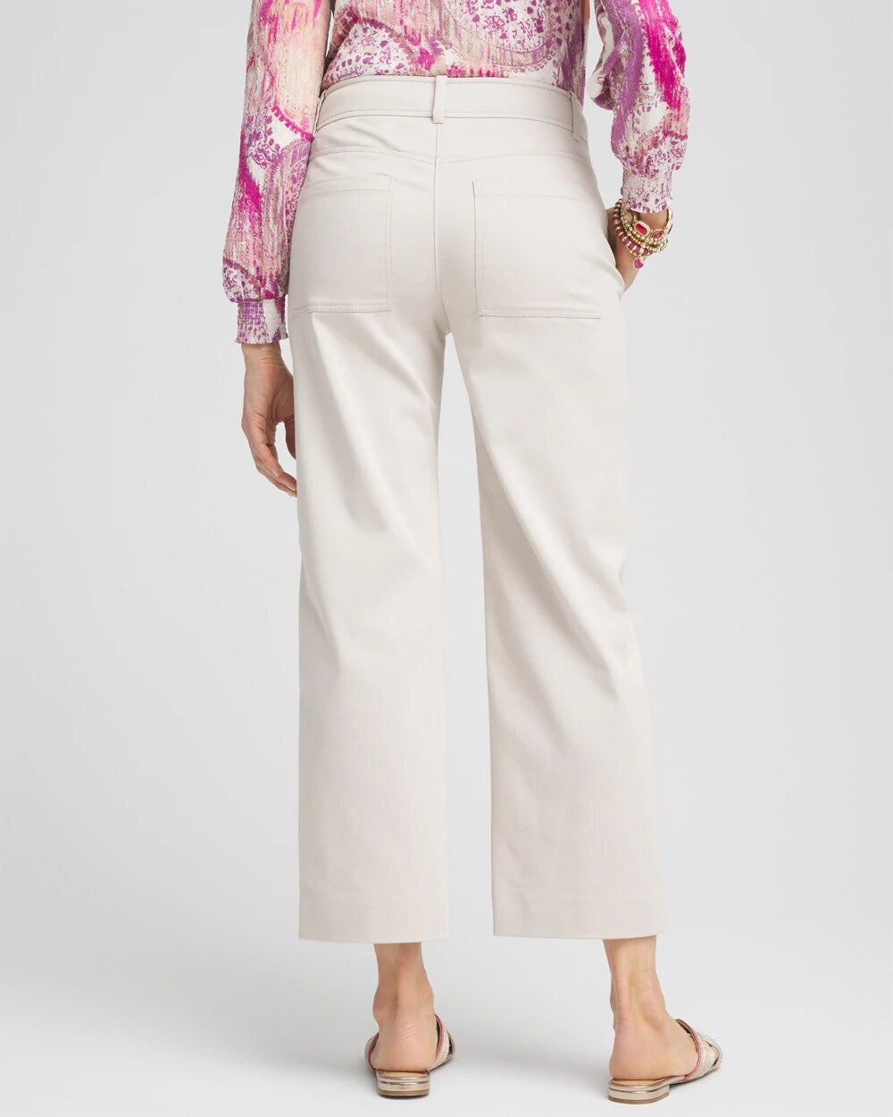 Stretch Sateen Straight Cropped Pants - Chico's