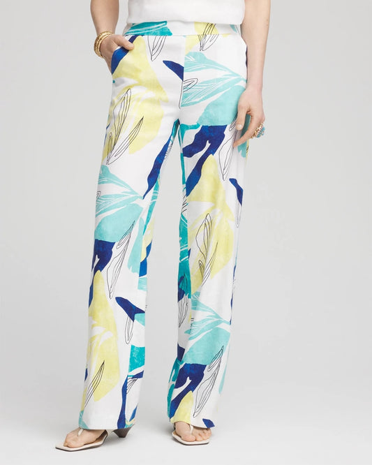 Tropical Linen Stretch Relaxed Pants - Chico's