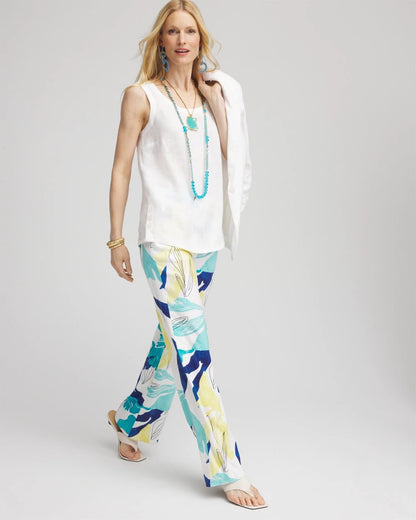 Tropical Linen Stretch Relaxed Pants - Chico's