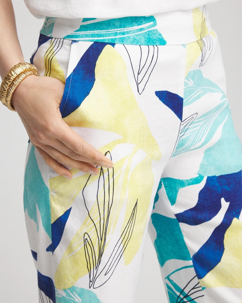 Tropical Linen Stretch Relaxed Pants - Chico's