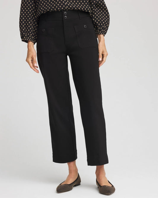 Emme Four Pocket Straight Cropped Pants - Chico's