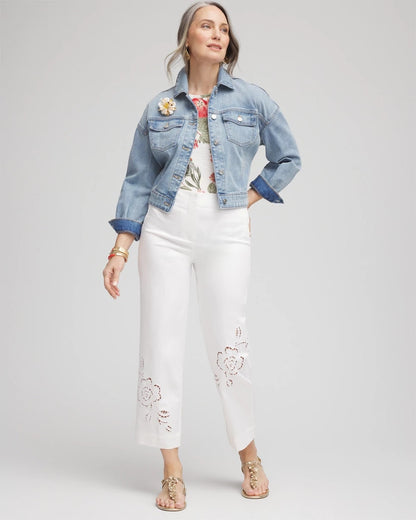 Sateen Cutout Cropped Pants - Chico's
