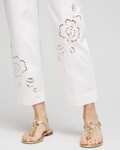 Sateen Cutout Cropped Pants - Chico's