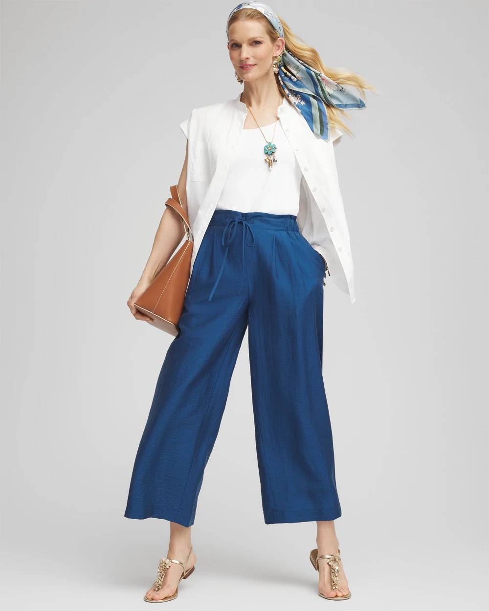 Lightweight Wide Leg Cropped Pants - Chico's