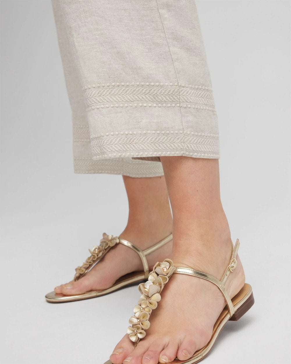 Linen Pull On Waist Cropped Pants - Chico's