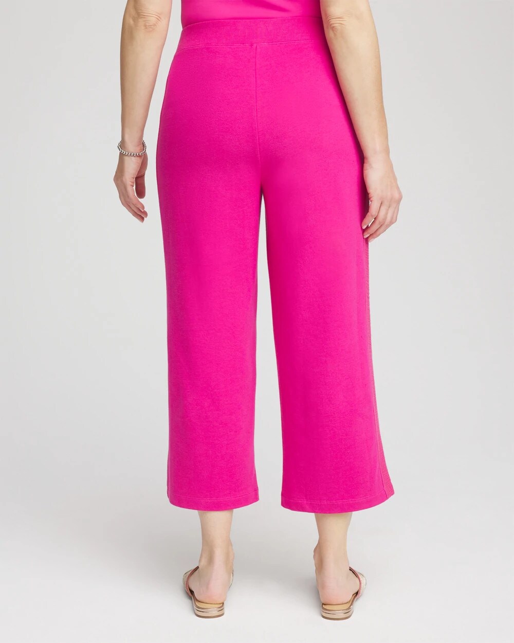 Zenergy® French Terry Gauze-Inset Cropped Pants - Chico's