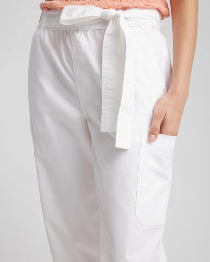 Poplin Pull-On Tapered-Leg Cropped Pants - Chico's
