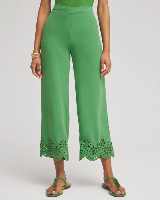 Satin Eyelet Hem Culottes - Chico's