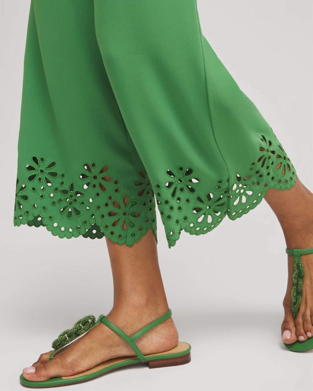 Satin Eyelet Hem Culottes - Chico's