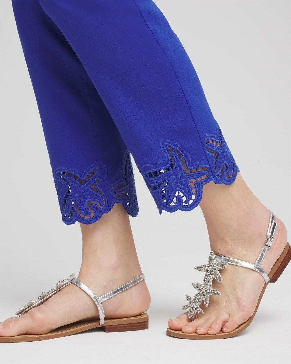 Brigitte™ Pull-On Cutwork Cropped Pants - Chico's