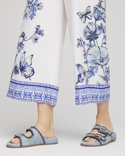 Butterfly Pull-On Linen Cropped Pants - Chico's