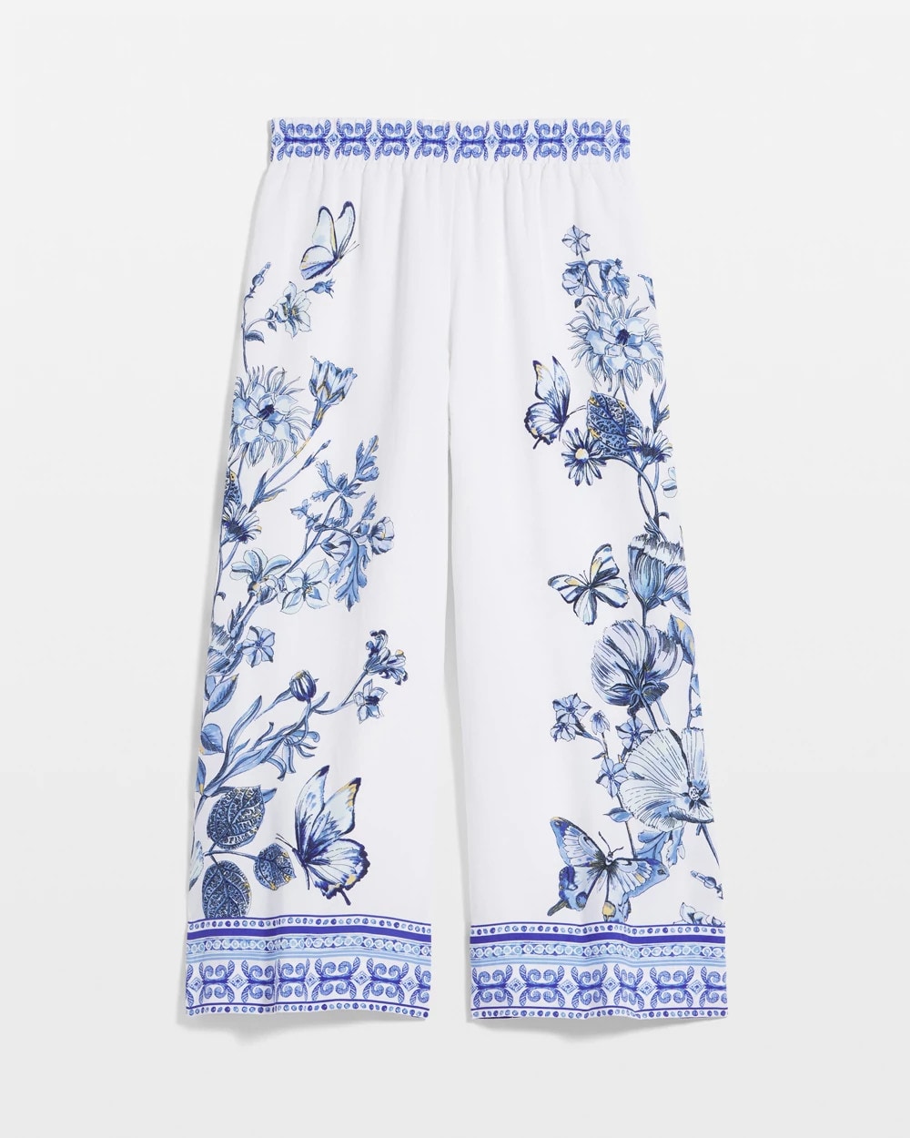 Butterfly Pull-On Linen Cropped Pants - Chico's