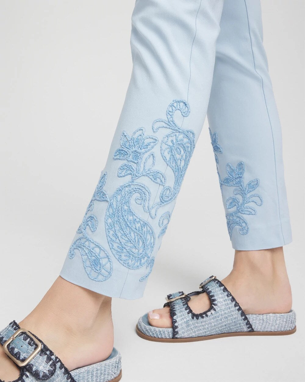 Brigitte™ Embroidered Ankle Pants - Chico's