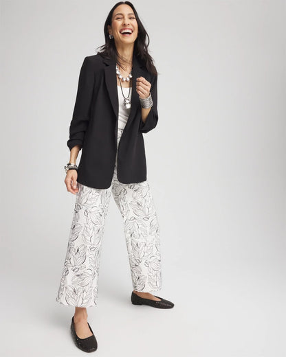 Brigitte™ Floral Embroidered Wide-Leg Cropped Pants - Chico's