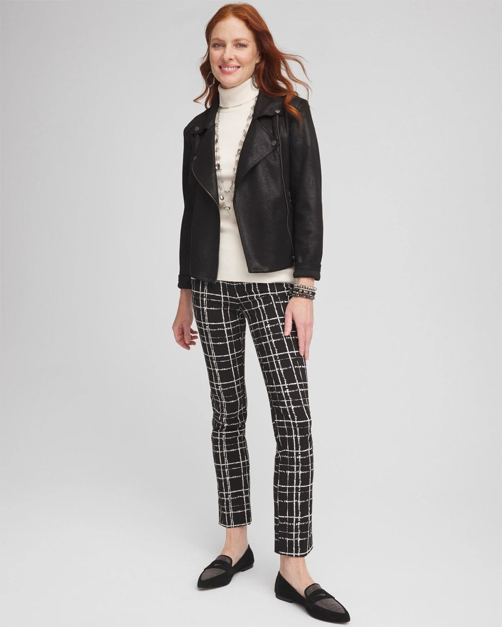 Brigitte Plaid Slim Ankle Pants - Chico's