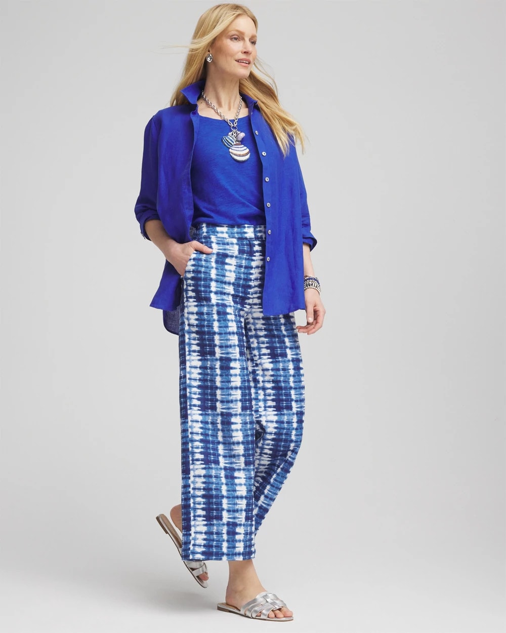 Tie-Dye Linen Cropped Pants - Chico's