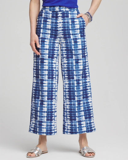 Tie-Dye Linen Cropped Pants - Chico's