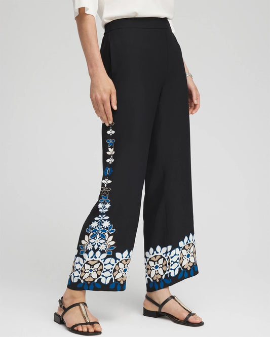 Placed Floral Print Soft Cropped Pants - Chico's