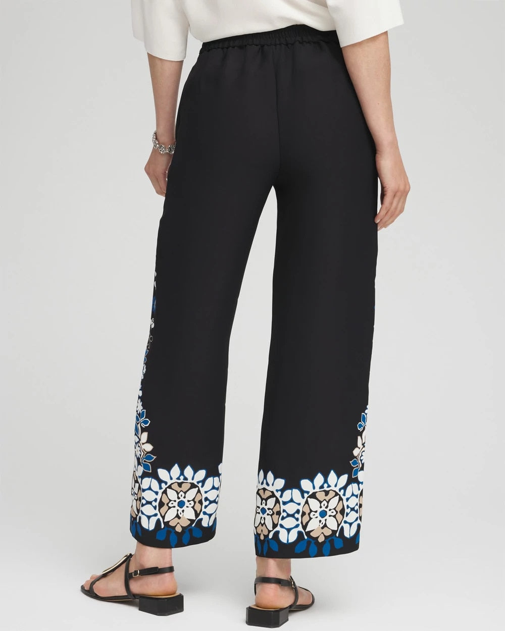 Placed Floral Print Soft Cropped Pants - Chico's