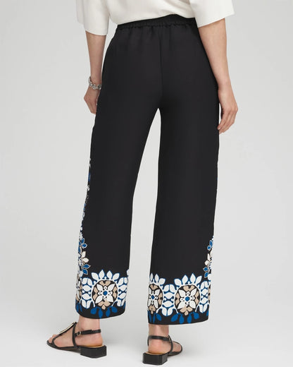 Placed Floral Print Soft Cropped Pants - Chico's