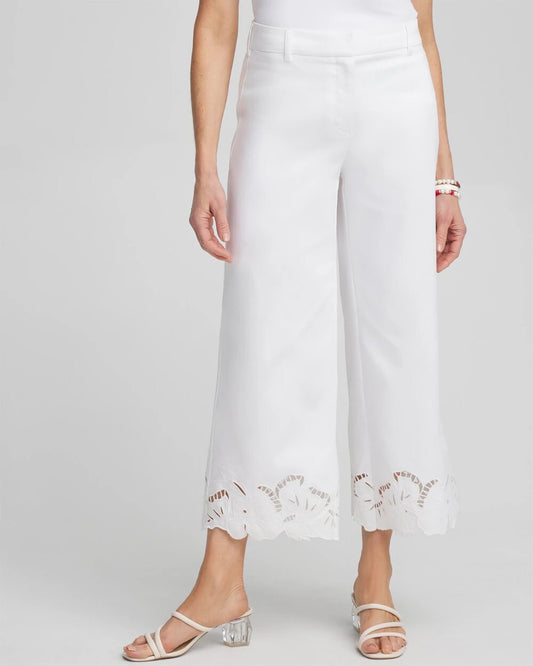 Cotton Sateen Cut Work Crops - Chico's