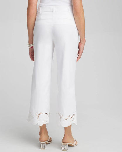 Cotton Sateen Cut Work Crops - Chico's
