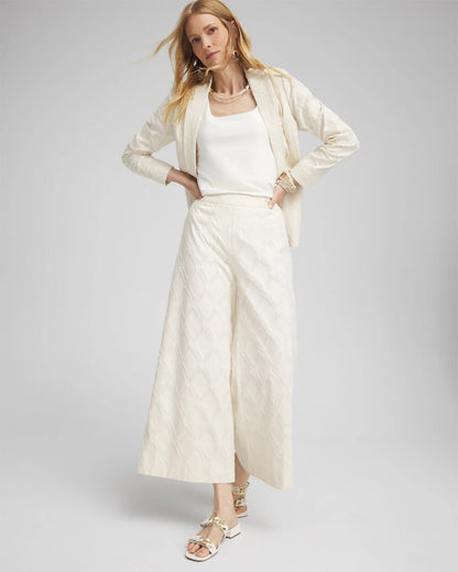 Textured Wide Leg Cropped Pants - Chico's