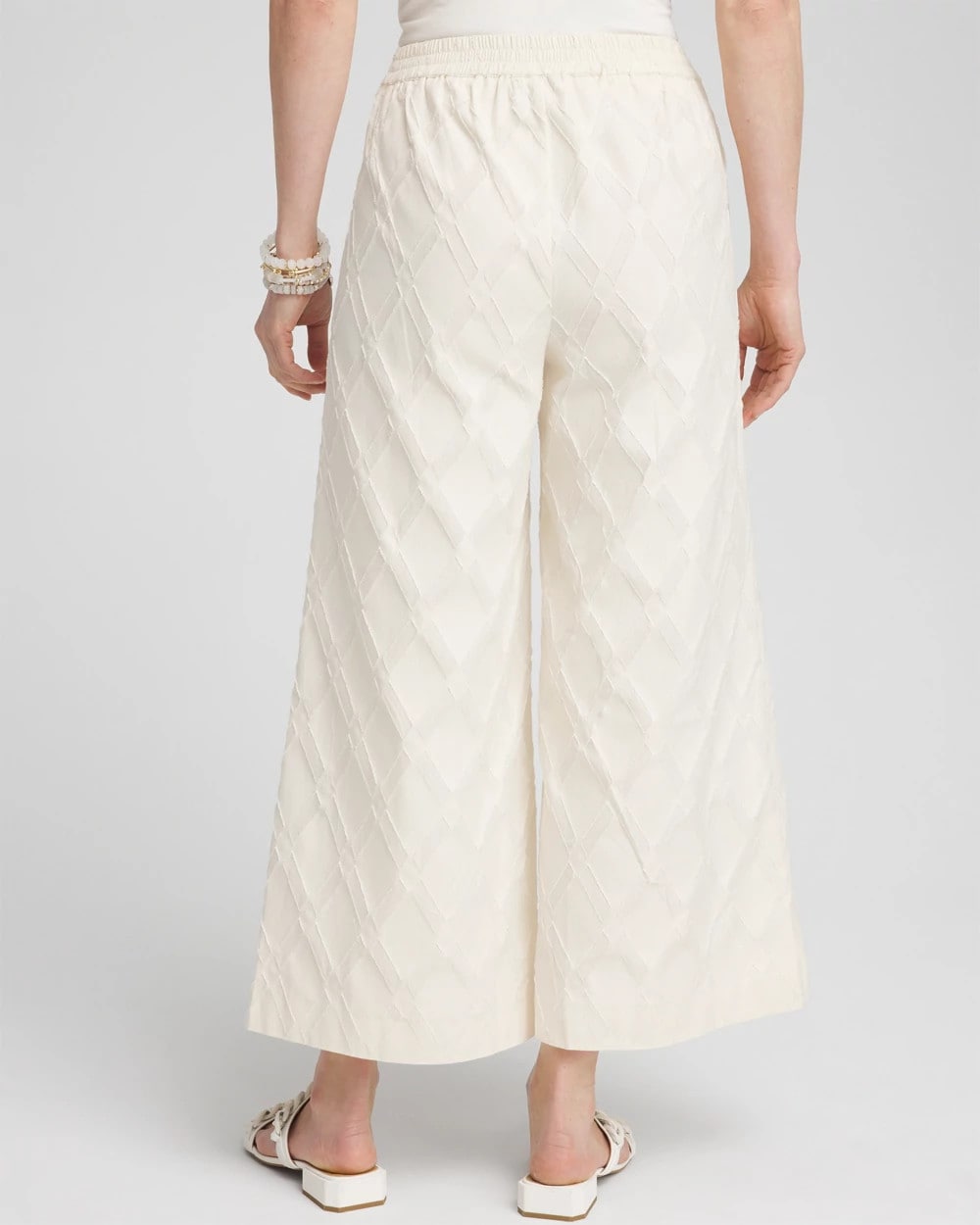 Textured Wide Leg Cropped Pants - Chico's