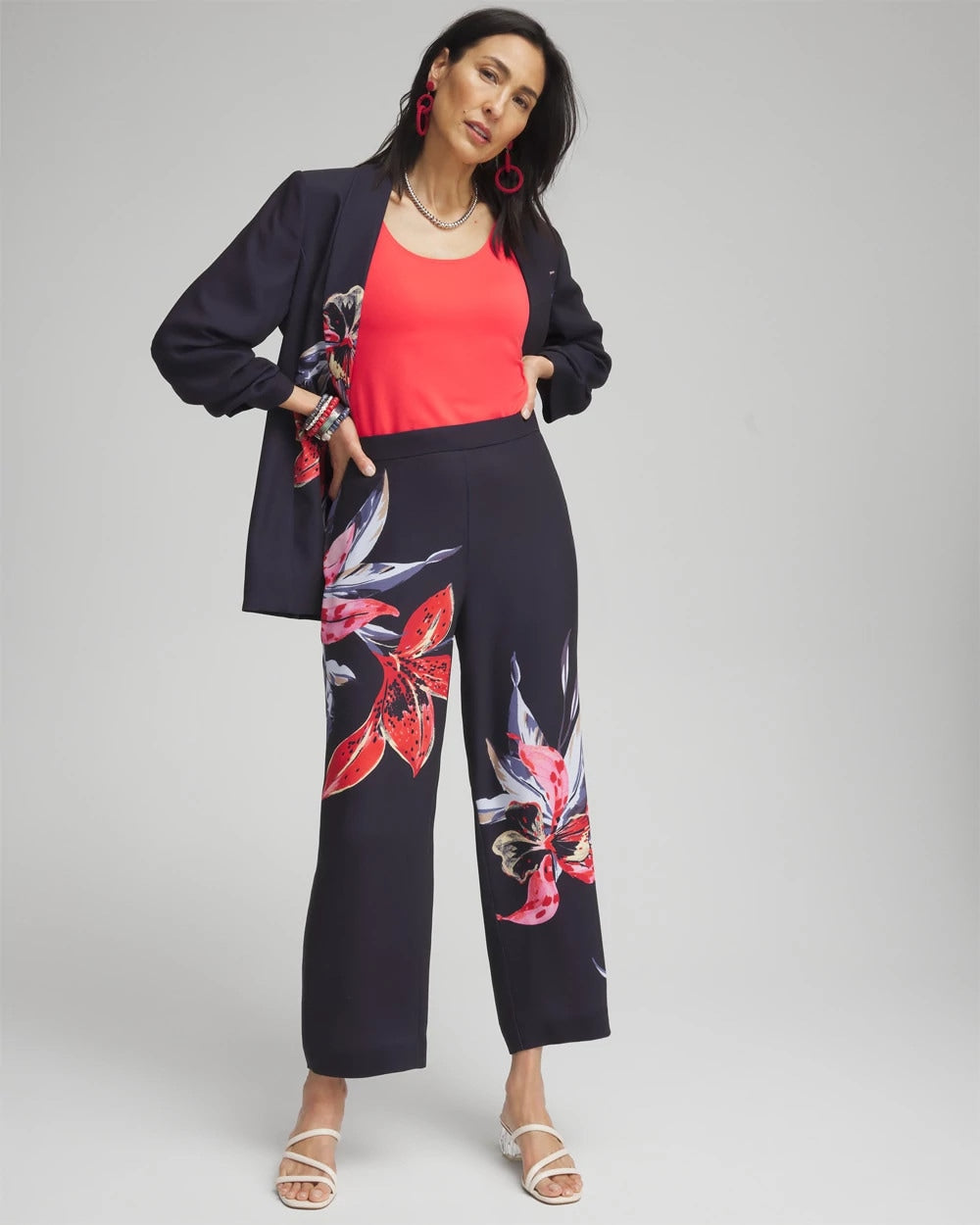 Floral Print Soft Cropped Pants - Chico's