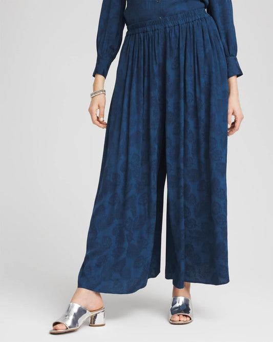 Jacquard Culotte Wide-Leg Pants - Chico's