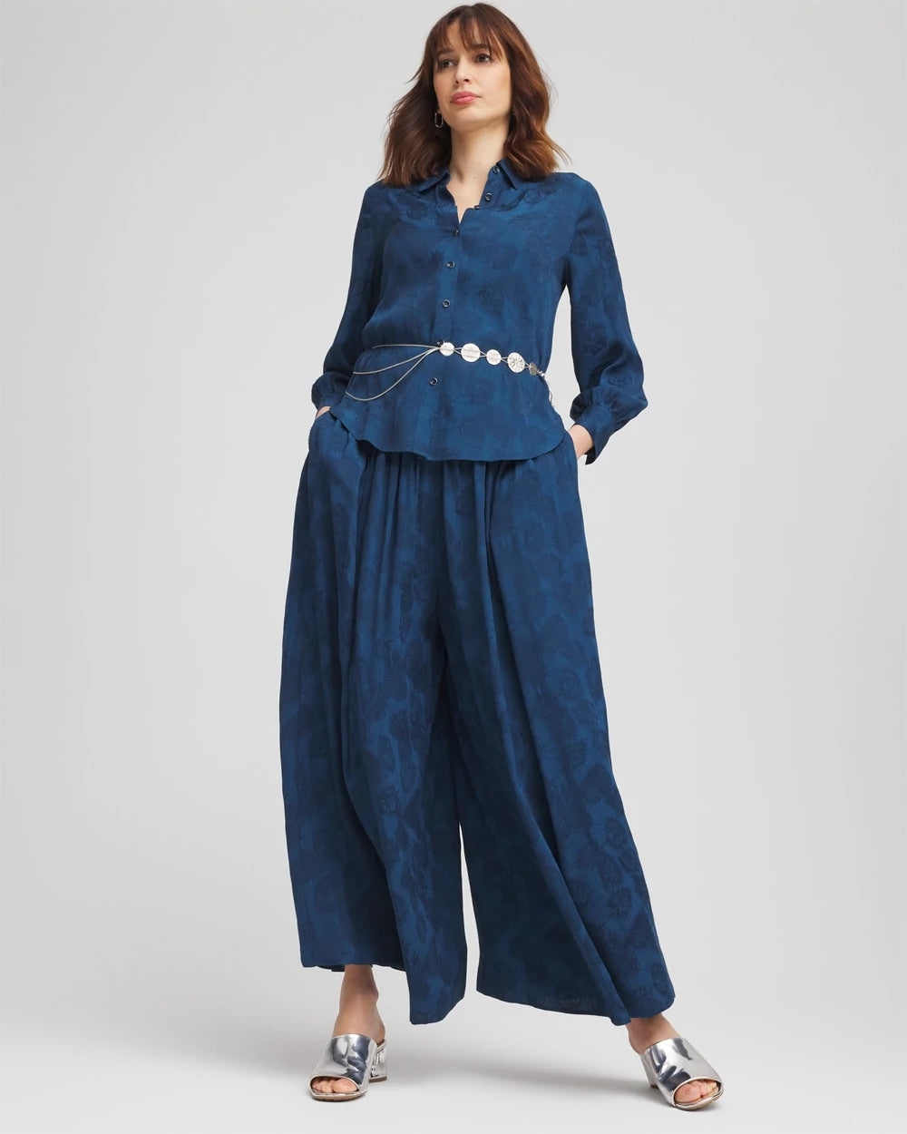 Jacquard Culotte Wide-Leg Pants - Chico's
