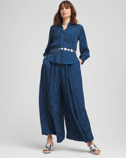 Jacquard Culotte Wide-Leg Pants - Chico's