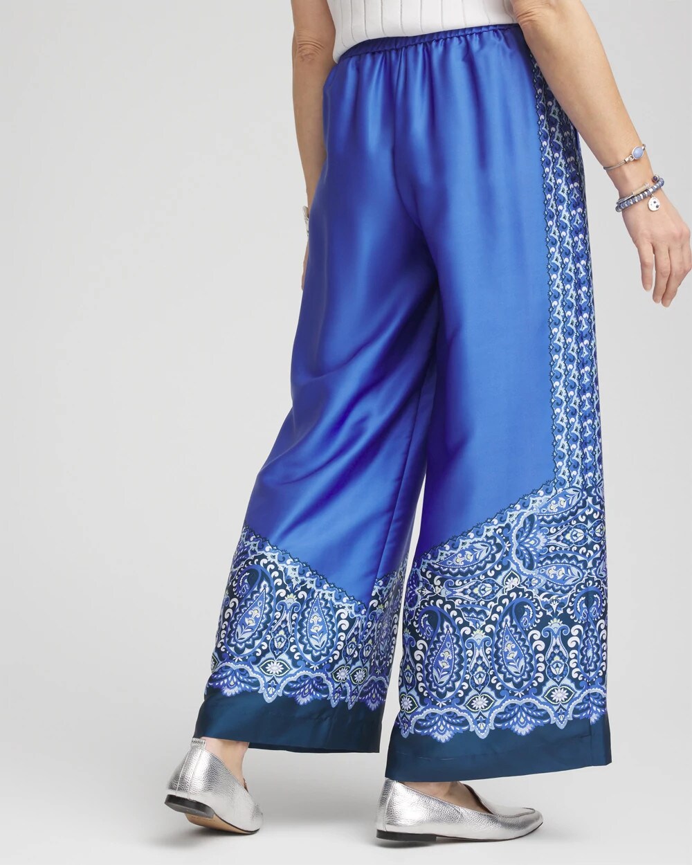 Pull-on Paisley Drawstring Cropped Pants - Chico's