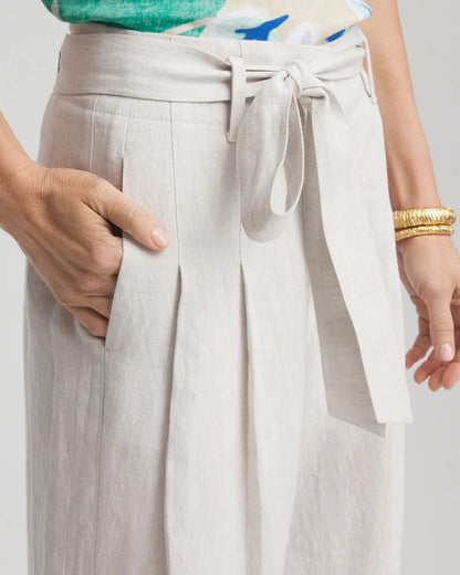 Hollywood Waist Belted Linen Pants - Chico's